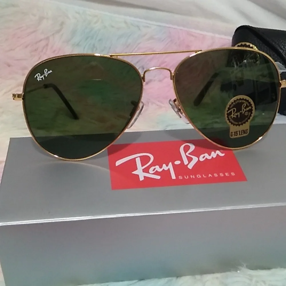 SALE! NEW Authentic Ray-Ban Aviator Sunglasses W Everything Shown - Picture 2 of 9